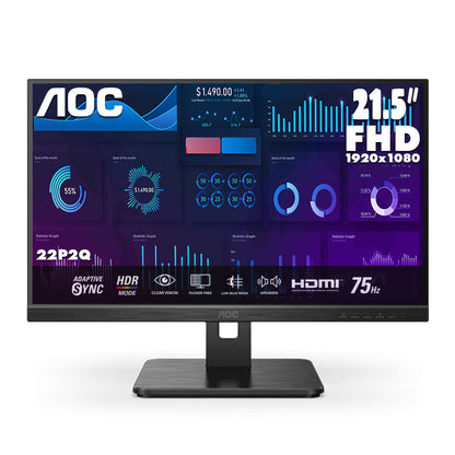 AOC 21.5" 全高清 IPS 75Hz 商用顯示器 22P2Q