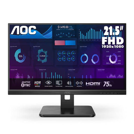 AOC 21.5" 全高清 IPS 75Hz 商用顯示器 22P2Q
