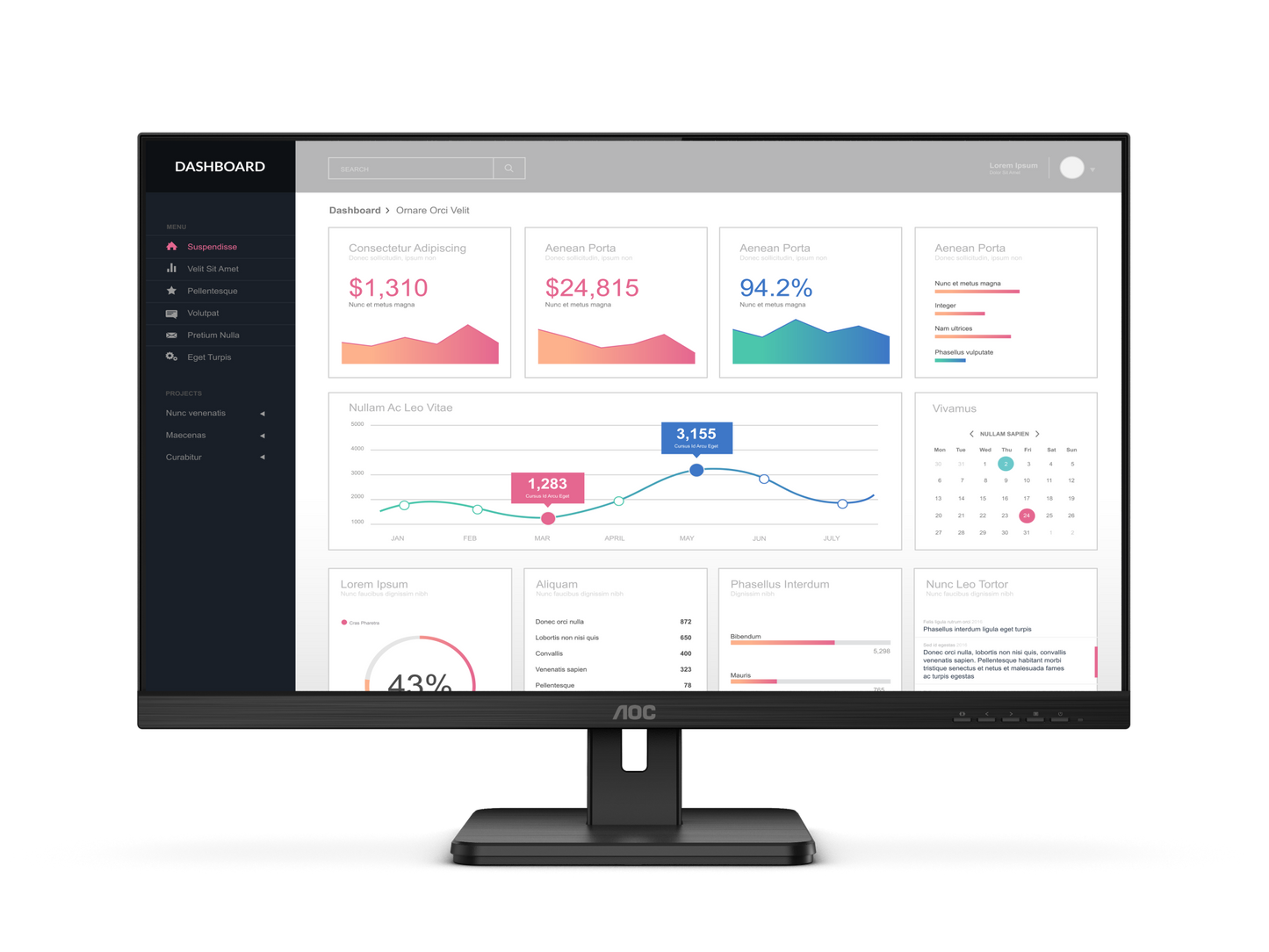 AOC 24E2QA 23.8" Wide Viewing Angle Monitor