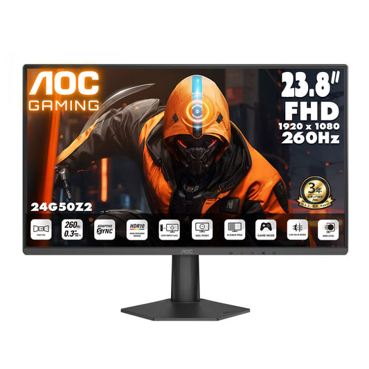 AOC 23.8" FullHD Fast IPS 260Hz Gaming Monitor 24G50Z2