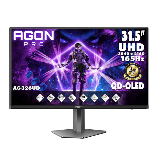 AOC AGON PRO 31.5" 4K UHD QD-OLED 165Hz Gaming Monitor AG326UD