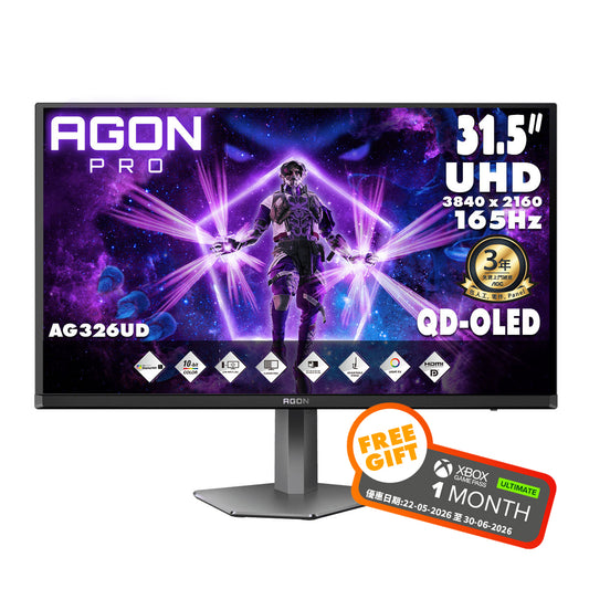 AOC AGON PRO 31.5" 4K UHD QD-OLED 165Hz Gaming Monitor AG326UD