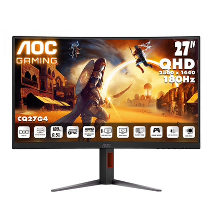 AOC 27" 2K QHD Fast VA 180Hz Curved Gaming Monitor CQ27G4
