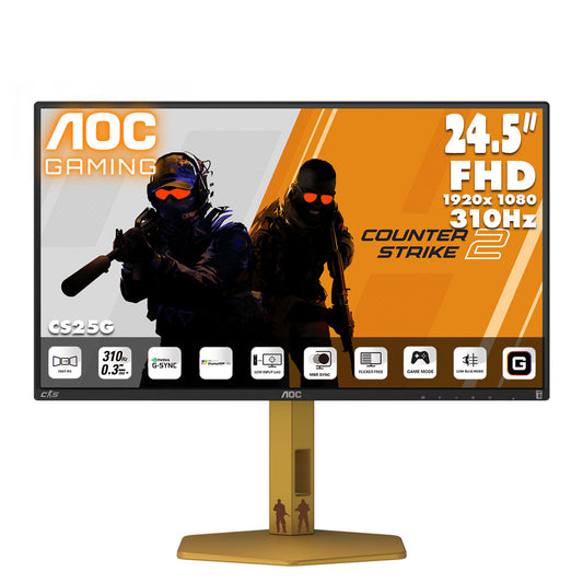 AOC 24.5" FullHD Fast IPS 310Hz CS2 Gaming Monitor CS25G