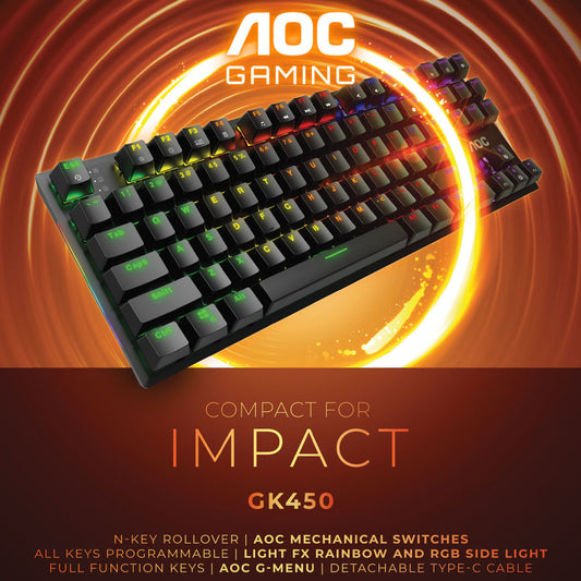 AOC GK450 RGB電競遊戲鍵盤