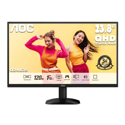AOC 23.8" 2K QHD IPS 120Hz Home Monitor Q24B35
