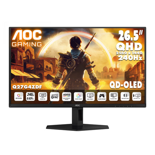 AOC 26.5 吋 2K QHD QD-OLED  240Hz 電競顯示器 Q27G40ZDF