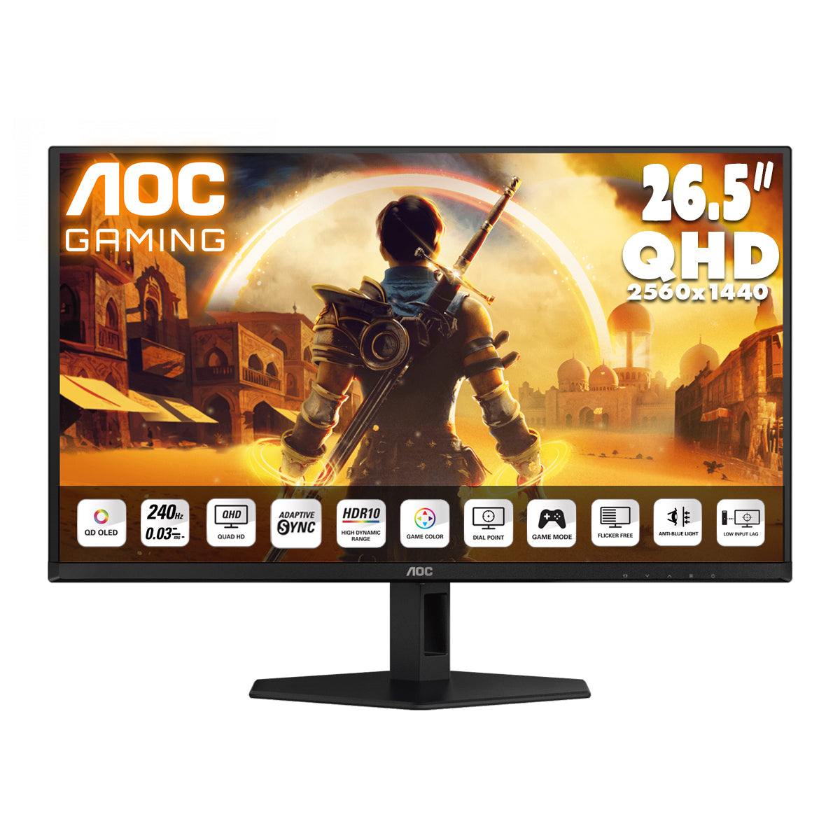 AOC 26.5" 2K QHD QD-OLED 240Hz Gaming Monitor Q27G40ZDF