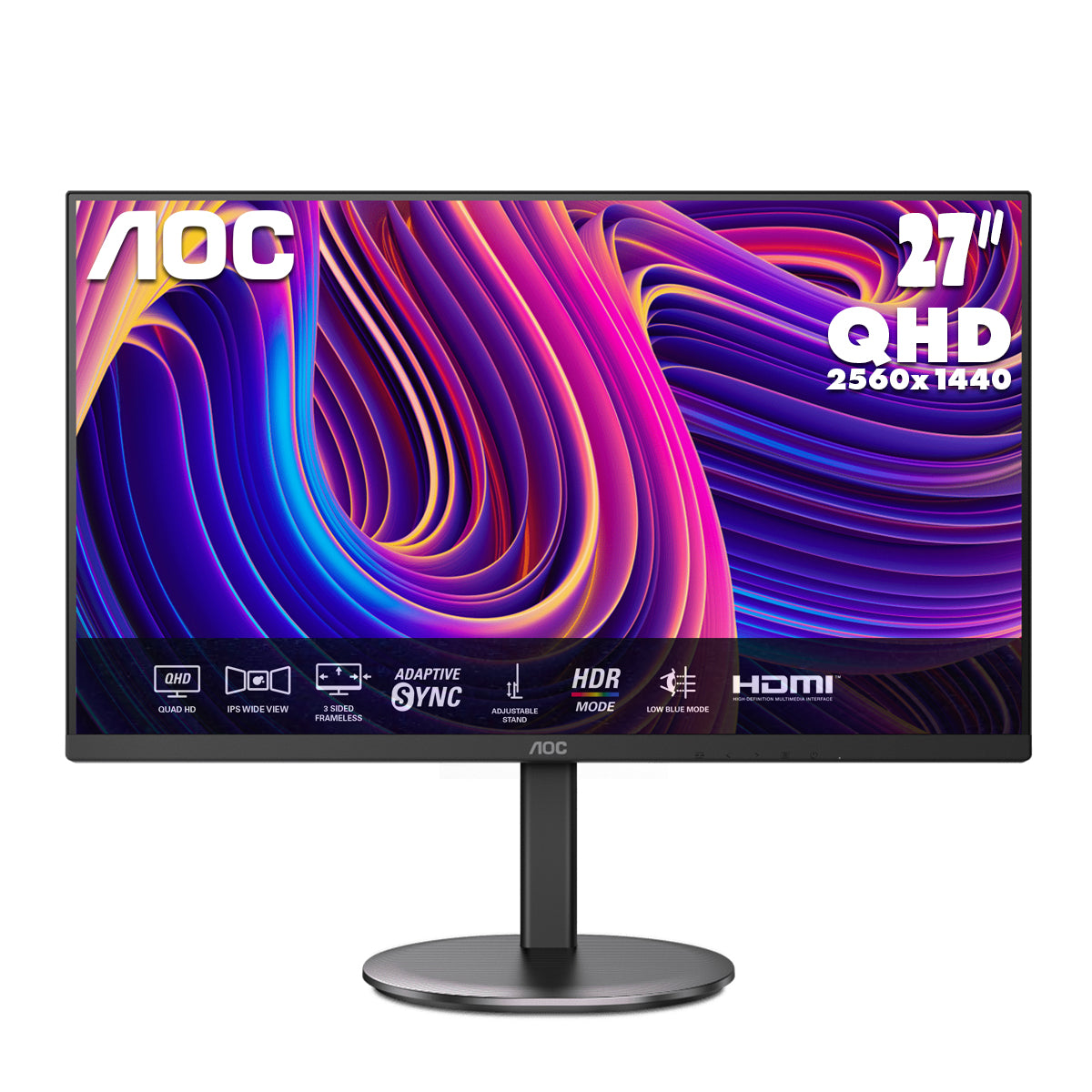 AOC 27" 2K QHD IPS 75Hz Business Monitor Q27V4