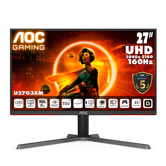 AOC 27" 4K UHD Fast IPS 160Hz Mini-LED 576 Zone Gaming Monitor U27G3XM