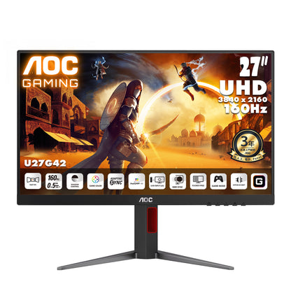 AOC 27" 4K UHD Fast IPS 160Hz Gaming Monitor U27G42